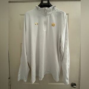 White Under Armour Notre Dame quarterzip 3XL EUC